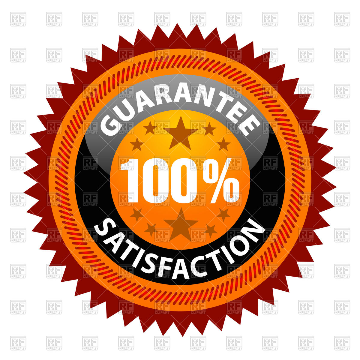 1200x1200 Satisfaction Guaranteed Label Vector Image Of Design Elements