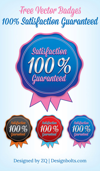 351x600 Free Vector Badges Satisfaction Guaranteed Free Vector