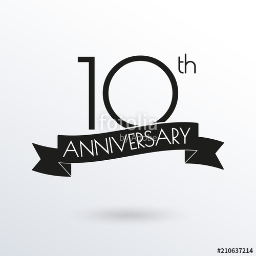 500x500 Years Anniversary Logo With Ribbon Anniversary