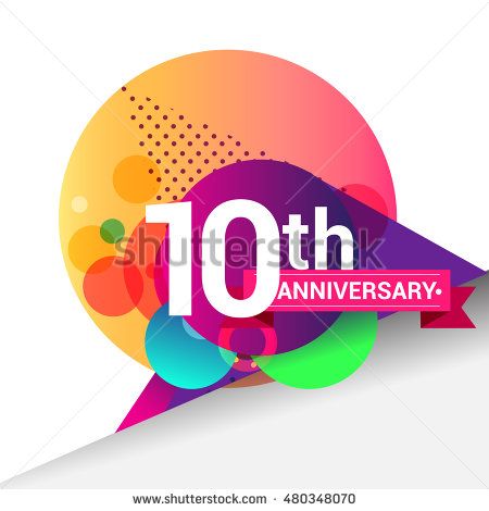 450x470 Anniversary Logo, Colorful Geometric Background Vector Design