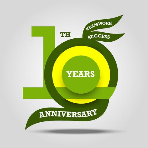 490x490 Anniversary Sign And Logo Celebration Vector