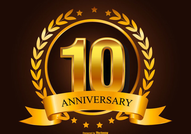 632x443 Golden Anniversary Illustration Free Vector Download