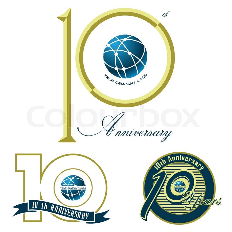 800x800 Set Of Anniversary Mark Stock Vector Colourbox