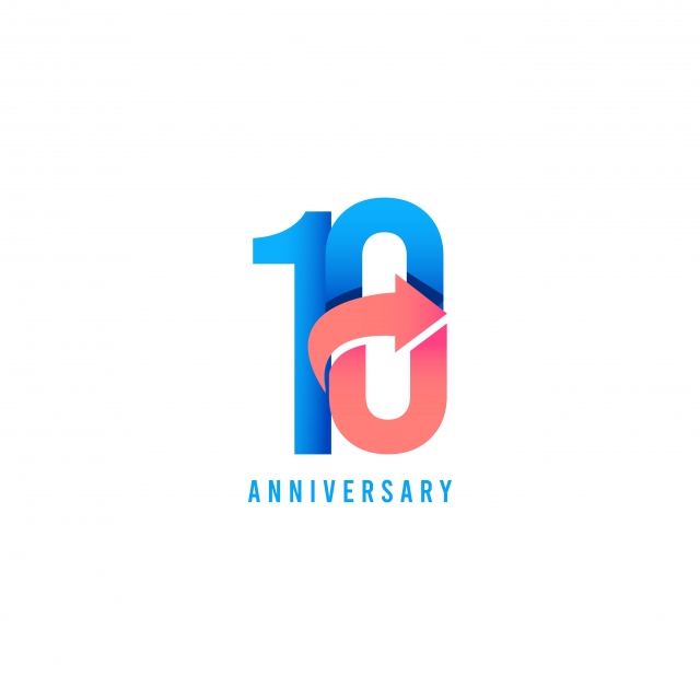 640x640 Year Anniversary Logo Vector Template Design Illustration