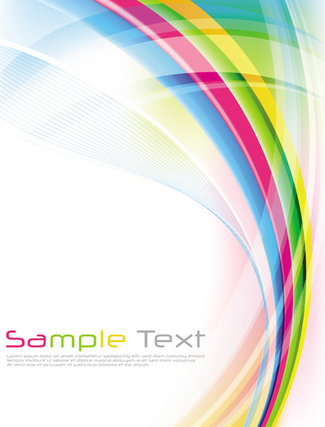 458x602 Rainbow Waves Abstract Background Free Vector Download