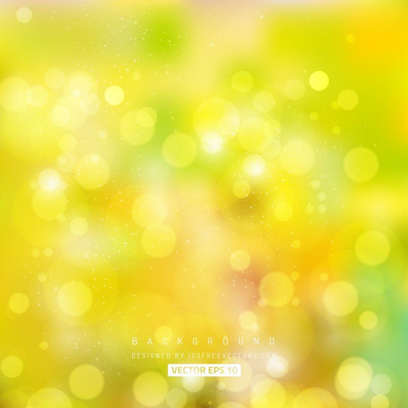 800x800 Yellow Green Bokeh Free Vector Art Yellow Background Vector