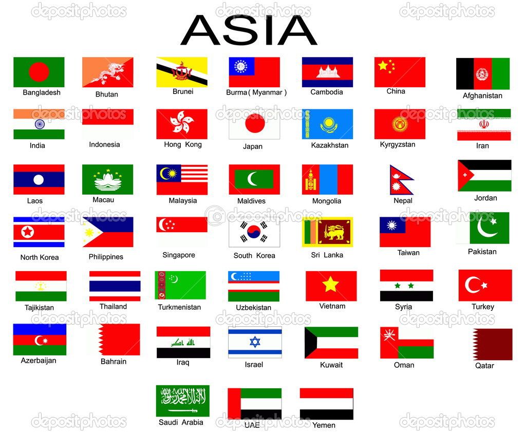 1024x843 Vector Illustration Of The Flags Of Different Countries