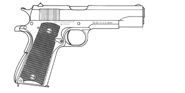 Colt 1911 чертеж из дерева