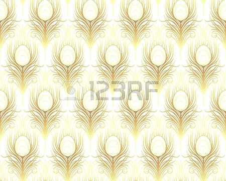 450x360 Art Deco Style Geometric Seamless Pattern In Black And Gold Vector