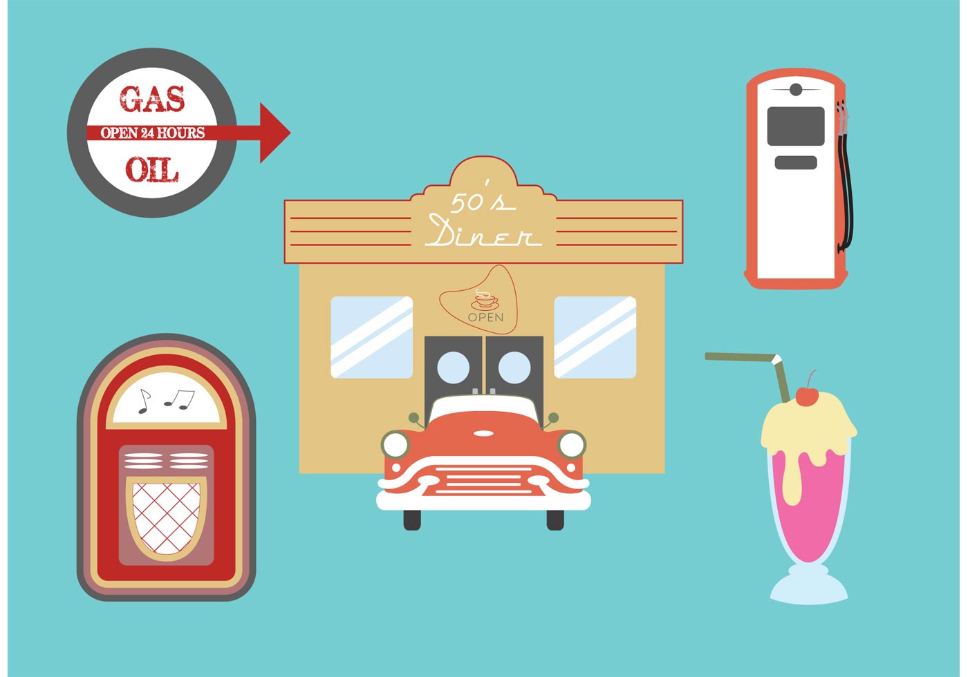 1400x980 Diner Vectors Download Free Vector Art Stock