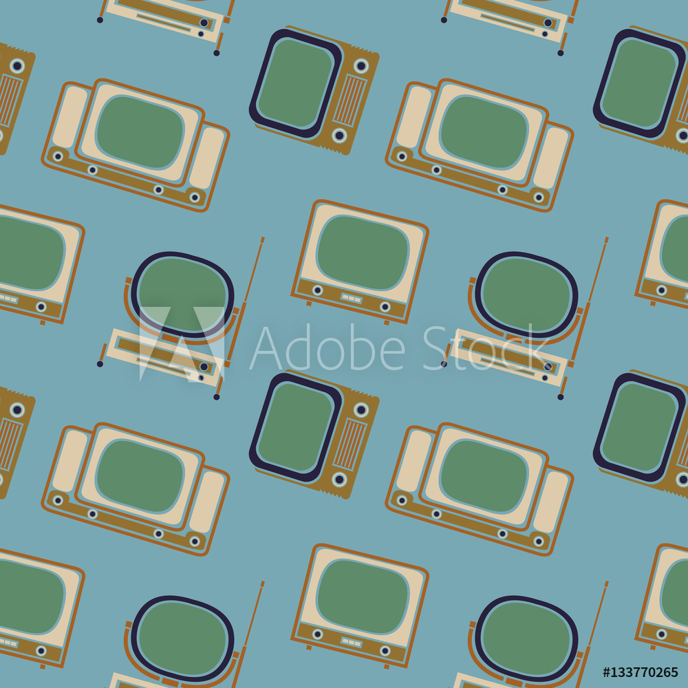 1000x1000 Photo Art Print Vector Pattern Backdrop Retro Style