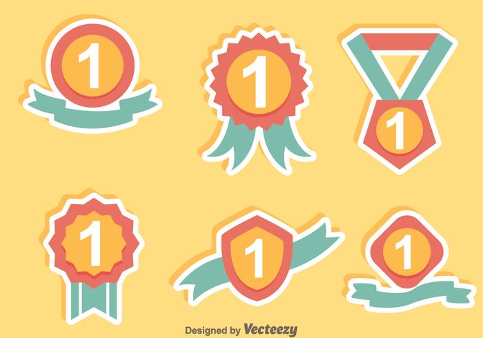 First Place Ribbon Flat Icons 700x490 First Place Ribbon Flat Icons