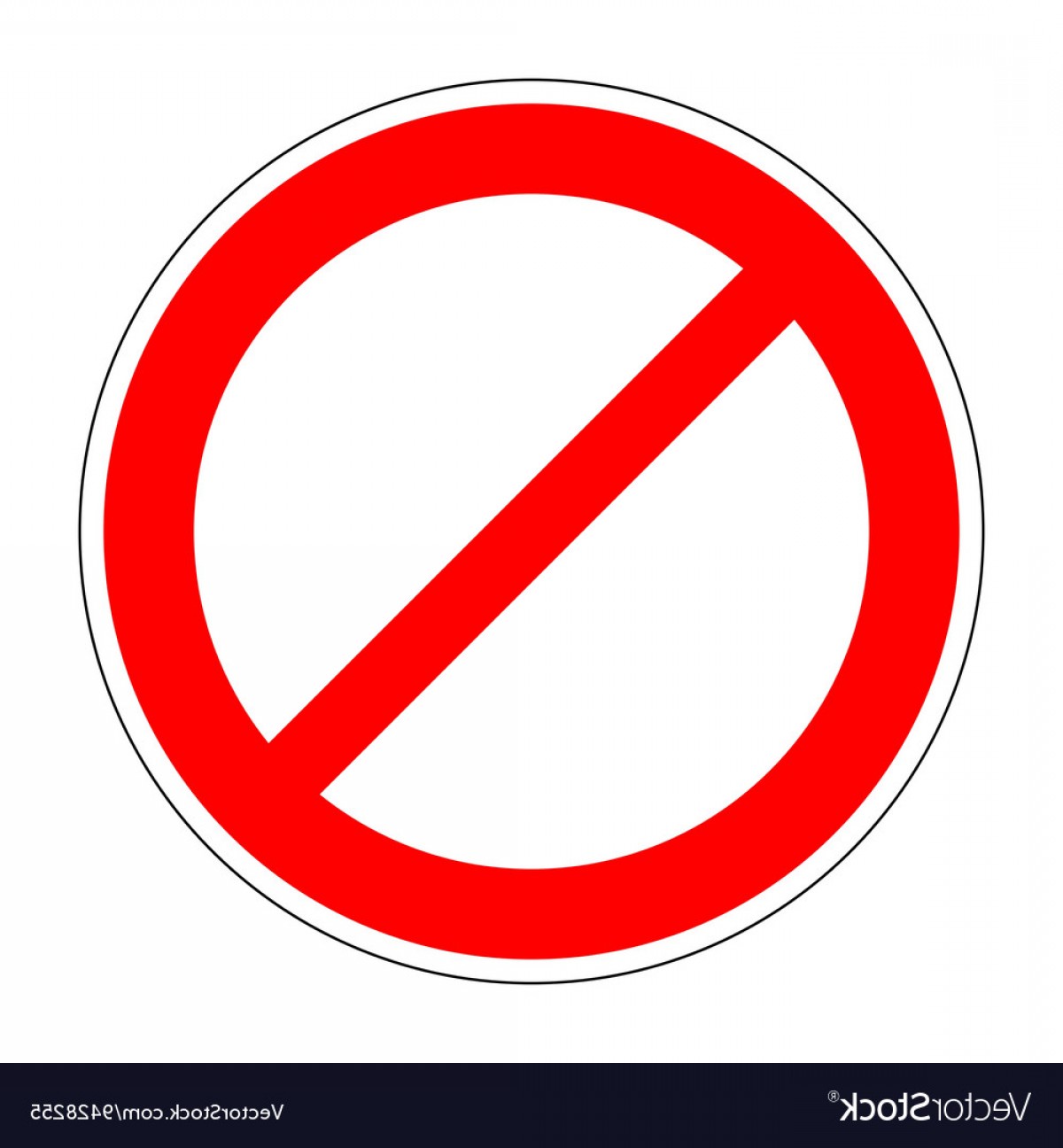 1200x1296 Red No Not Allowed Symbol On White Background Vector Soidergi