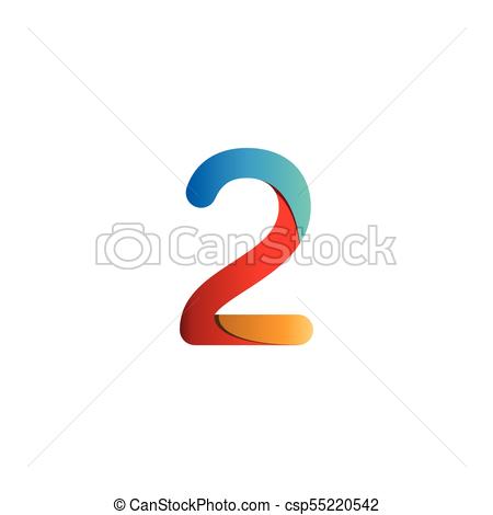 450x470 Colorful Number Logo Icon Template Vector