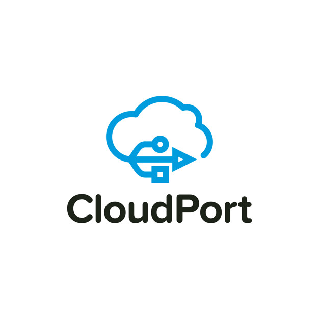 626x626 Cloud Port Logo Vector Premium Download