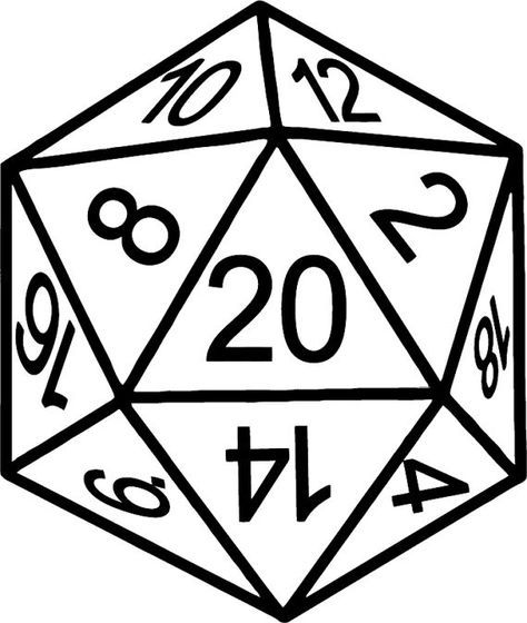 20 Sided Dice Vector at Vectorified.com | Collection of 20 Sided Dice ...