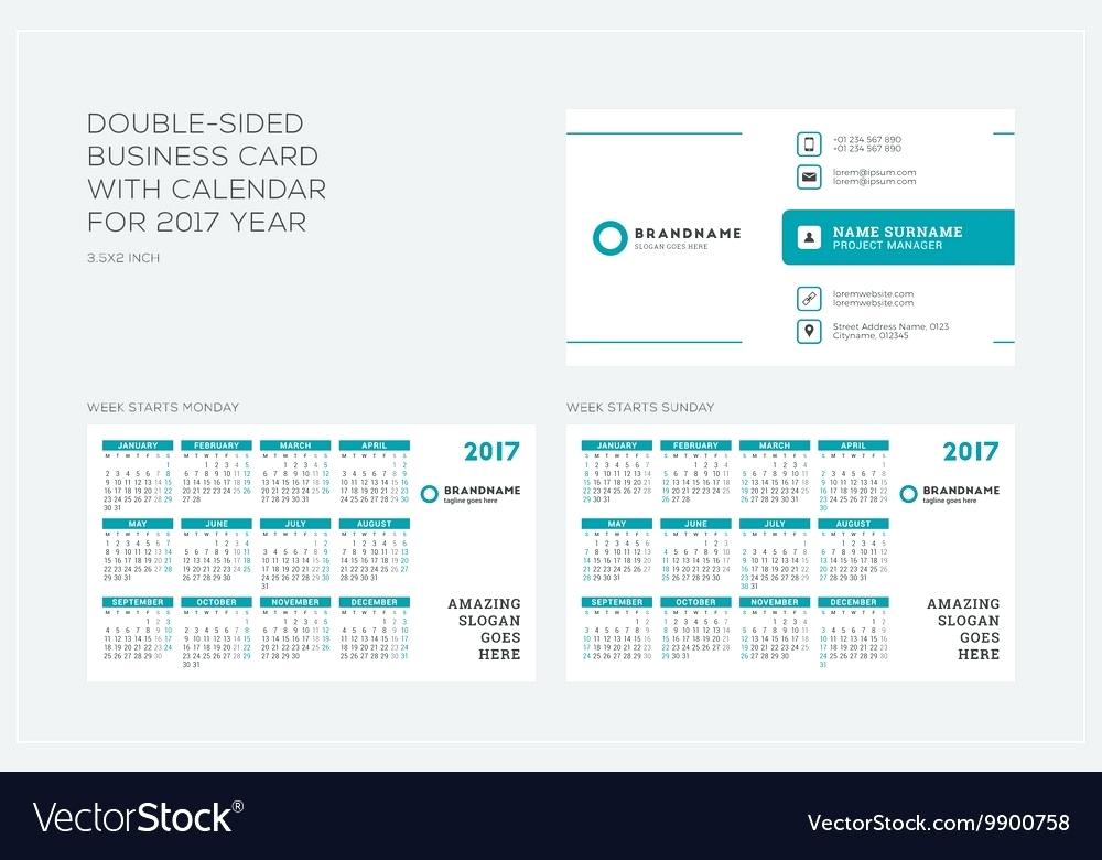 Double Sided Business Card Template Vector Image 1000x780 Double Sided Business Card Template Vector Image