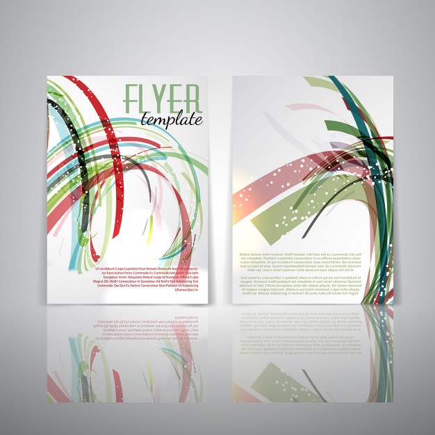 Double Sided Flyer Template With Abstract Design Vector Free 626x626 Double Sided Flyer Template With Abstract Design Vector Free