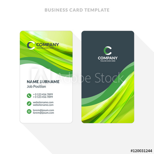 Vertical Double Sided Business Card Template With Abstract 500x500 Vertical Double Sided Business Card Template With Abstract