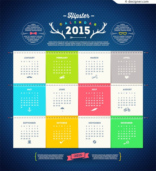 600x659 Designer Ram Calendar Vector Material