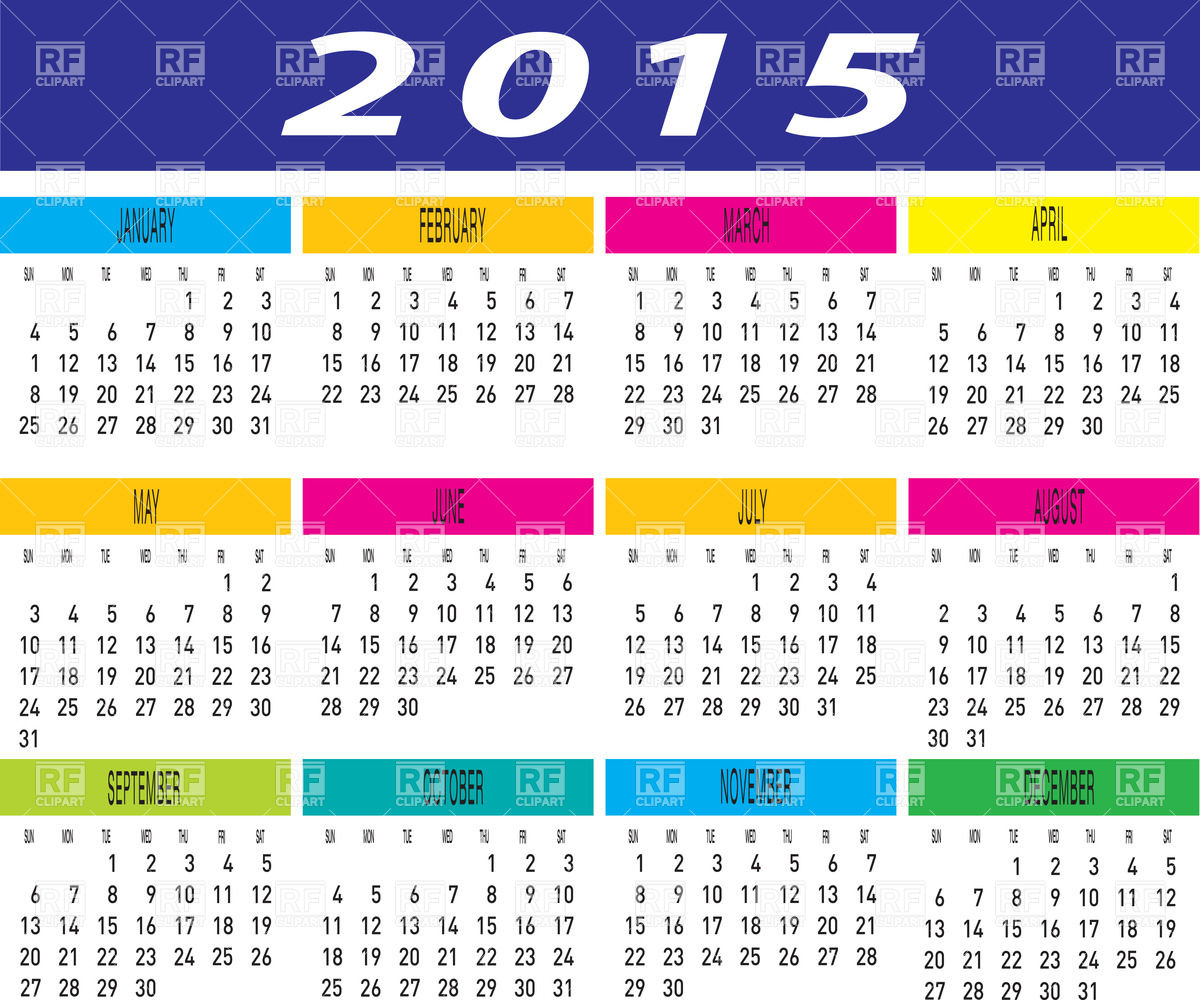 1200x1000 Layout Of Year Calendar Vector Image Of Calendars, Layouts
