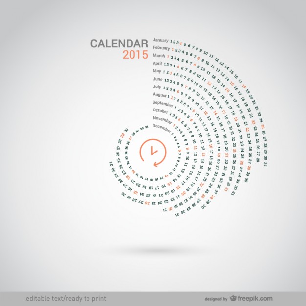 626x626 Round Calendar Vector Free Download