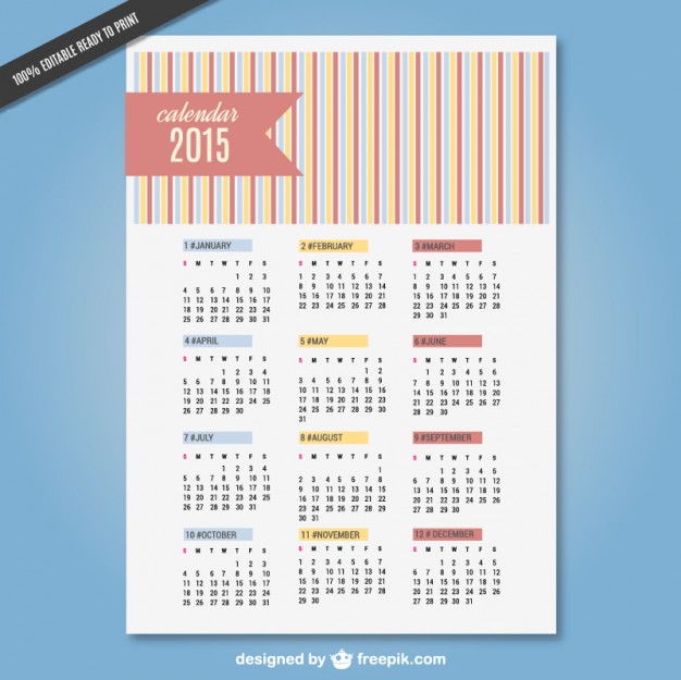 626x625 Striped Calendar Vector Free Download