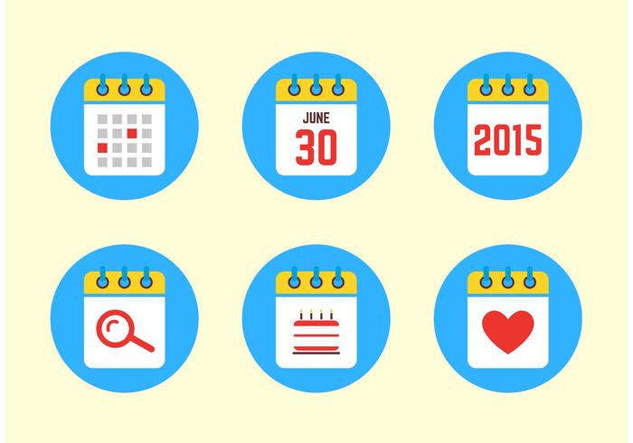 700x490 Calendar Icons Vector