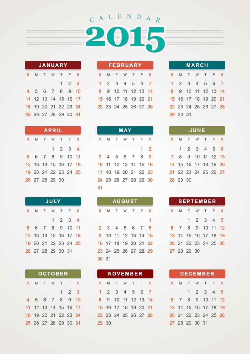 800x1132 Calendars Colorful Line Calendar Vector