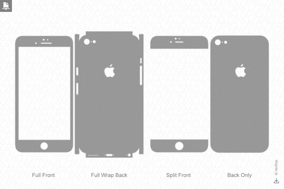 1200x800 Apple Iphone Decal Vector Template
