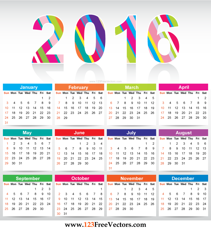 Free Colorful Calendar Vector Template Free Vectors Ui 800x870 Free Colorful Calendar Vector Template Free Vectors Ui