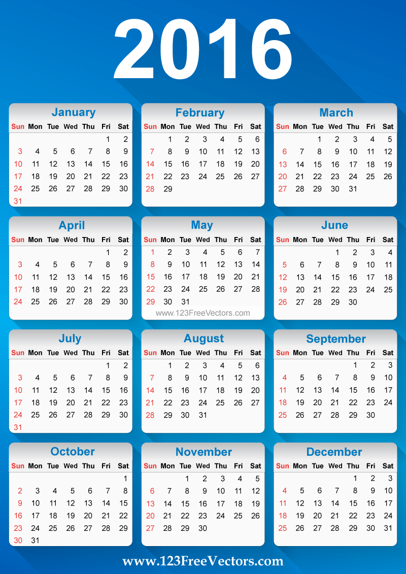 Free Vector Calendar 800x1131 Free Vector Calendar
