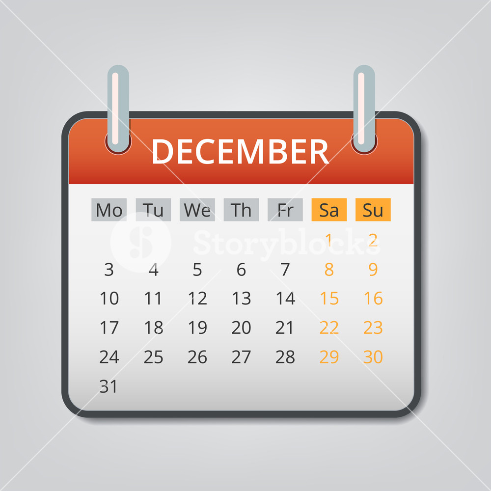 1000x1000 December Calendar Concept Background Cartoon Illustration