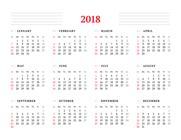 600x464 White Calendar Template Vector Free Download