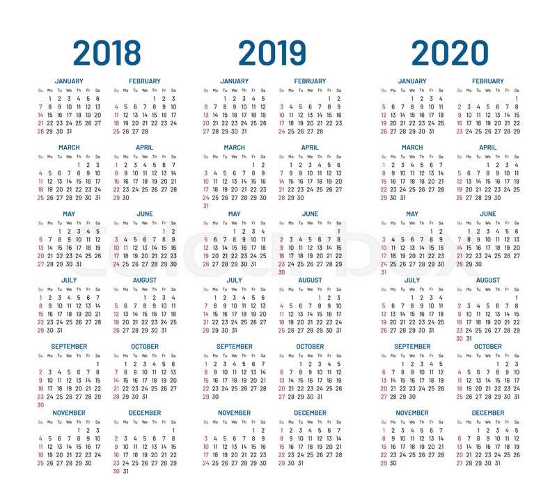 800x720 Year Calendar Vector Stock Vector Colourbox