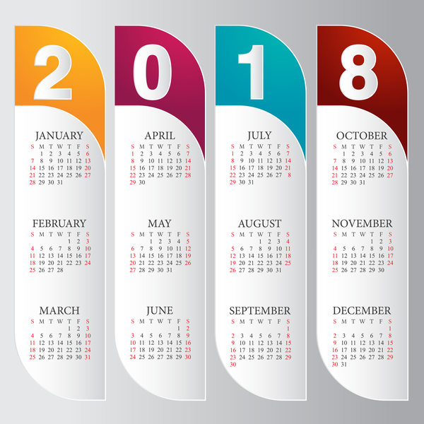 600x600 Vertical Calendar Card Vector Free Download