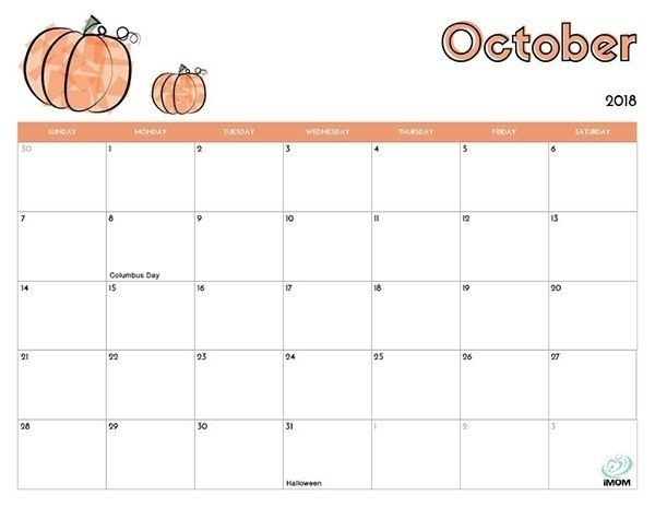 600x464 October Calendar Designs, Vector Arts