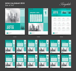 310x288 Calendar With Green Abstract Background Vector