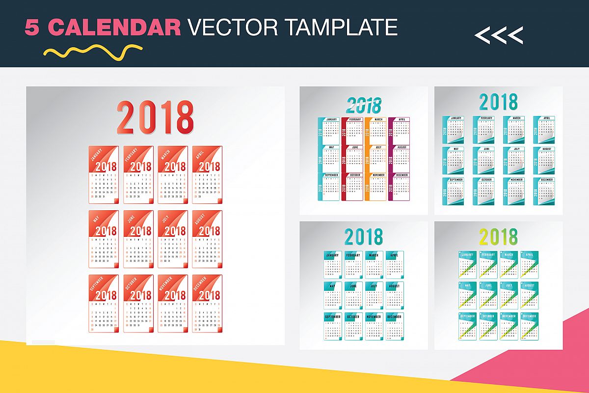1200x800 Calendar Vector Tamplate