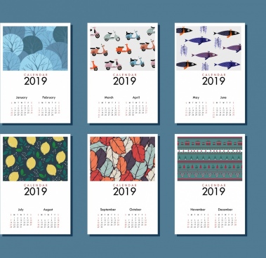 2019 Calendar Vector