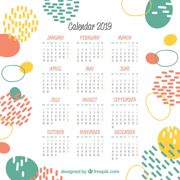 626x626 Abstract Calendar Vector Free Download