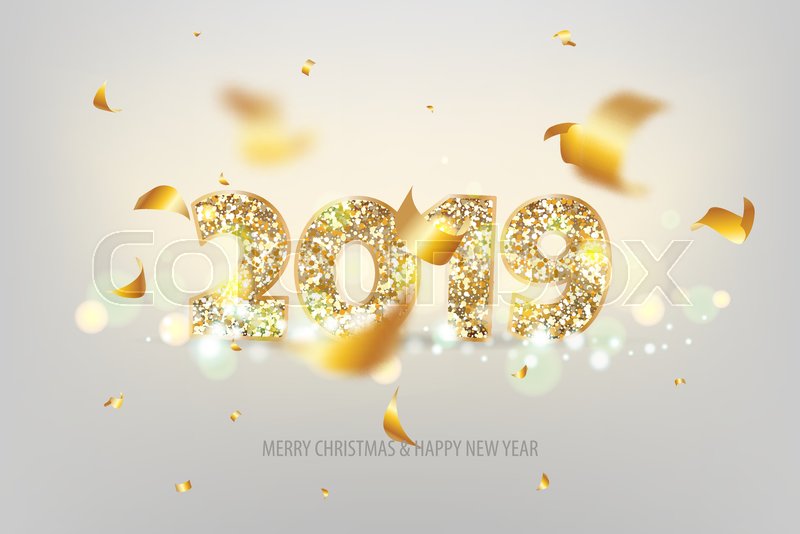 800x534 Vector Magic Golden Confetty Stock Vector Colourbox