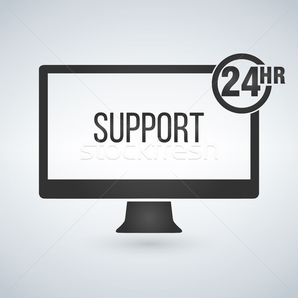 Technical Support, Computer Support Hours Vector Illustration 600x600 Technical Support, Computer Support Hours Vector Illustration