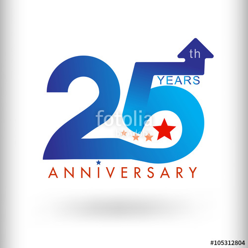 500x500 Template Logo Anniversary, Vector Illustrator Stock Image