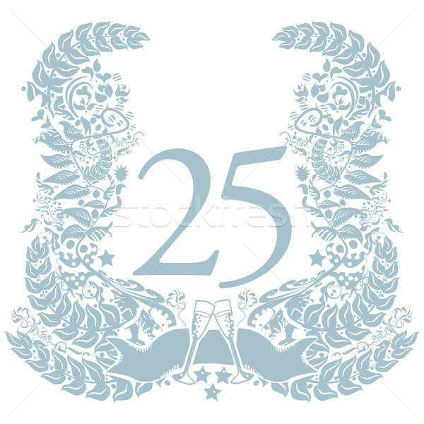 600x600 Vignette With Anniversary Vector Illustration Udo Schotten