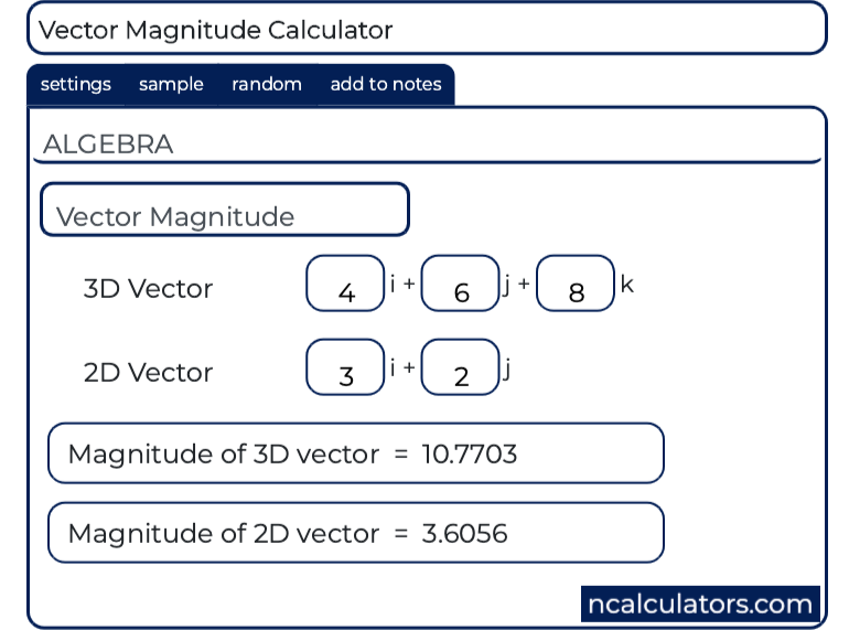 770x571 Vector Magnitude Calculator