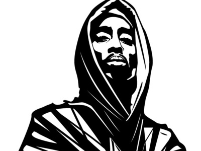 400x300 Tupac Shakur Vector Illustration