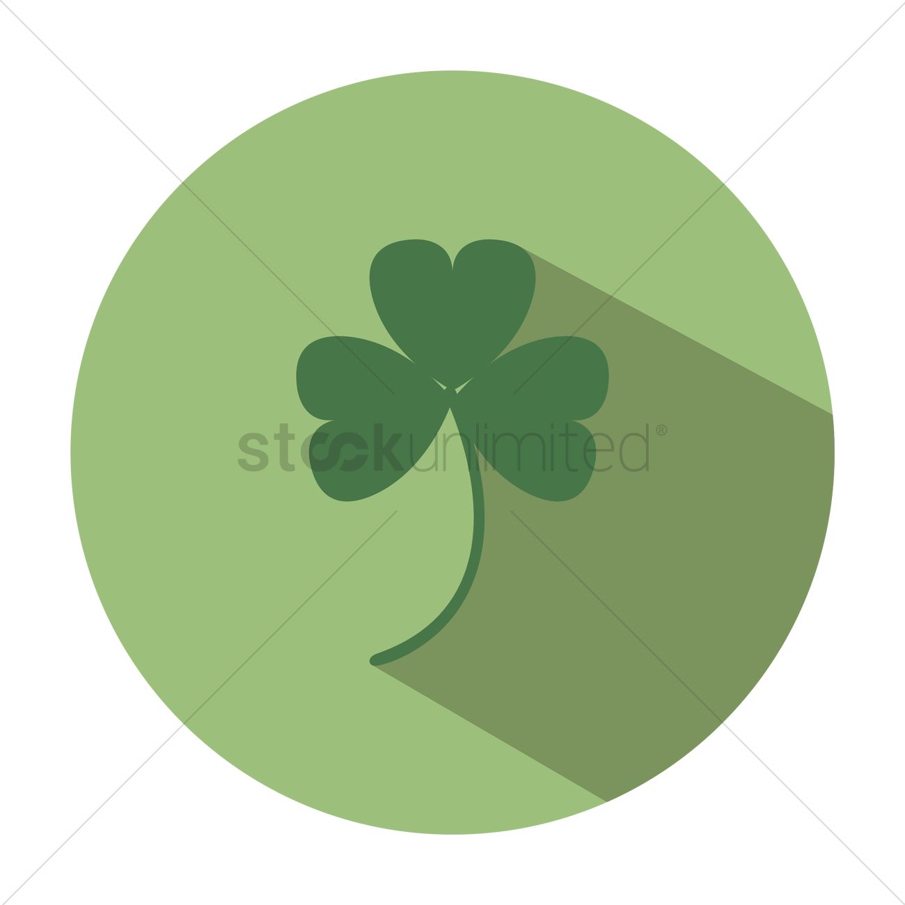 1300x1300 Green Three Leaf Clover Vector Image