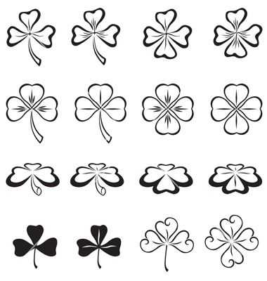 380x400 Leaves Of Clover Vector On Tatoo Ideas Shamrock