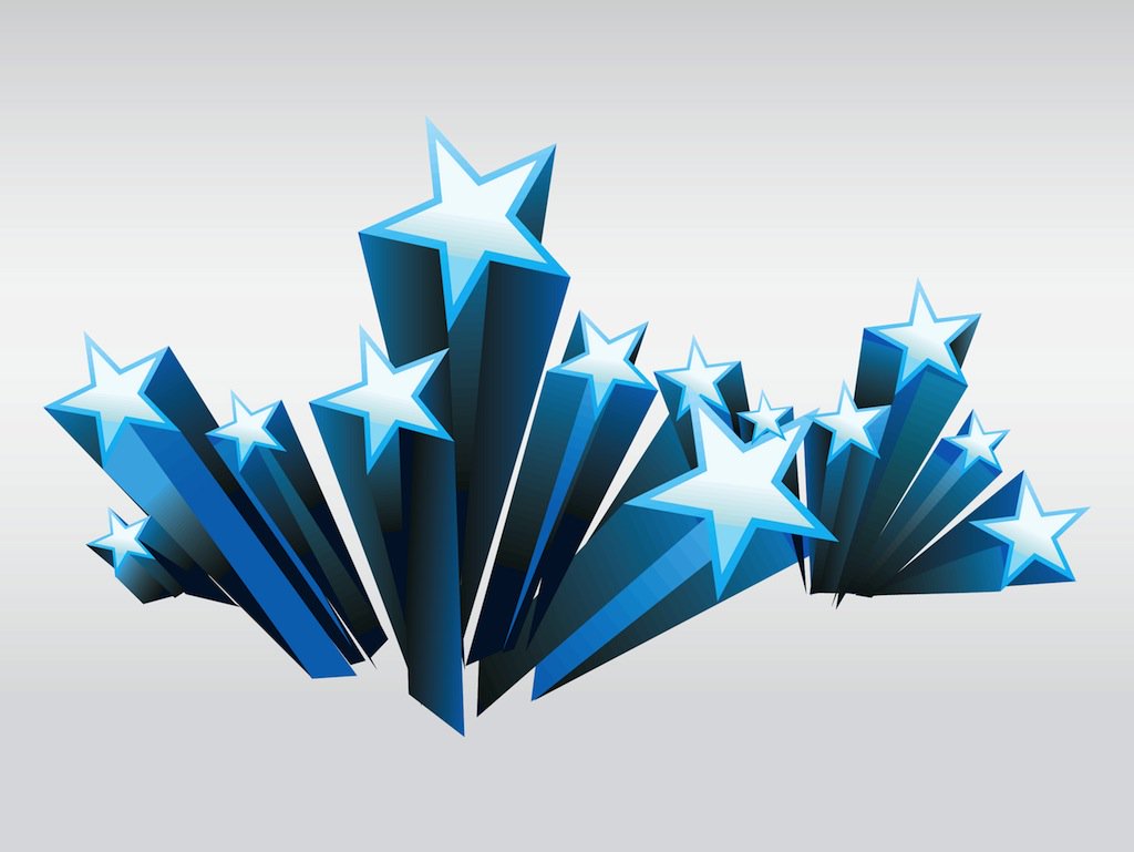 1024x769 D Stars Vector Art Graphics